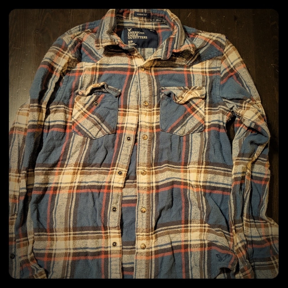 Vtg Fit American Eagle Flannel